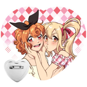 Button - Herz - Kiku & Anya